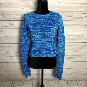 Hollister Extra Long Sleeve Knit Blue Sweater Sz S